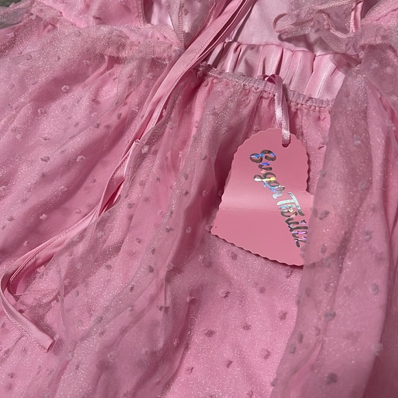 Womens Dolls Kill Baby Pink Sugar Thrillz Babydoll Dress New With Tags size XXL - Picture 3 of 4